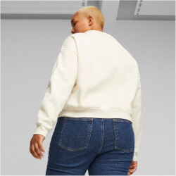 PUMA Essentials+ Relaxed Small Logo Fleece Sweatshirt Damen 89 - alpine snow L