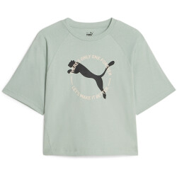 PUMA Better Sportswear T-Shirt Damen 54 - green fog XS