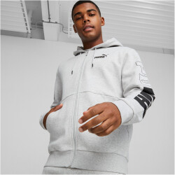PUMA Power Colorblock Fleece Kapuzenjacke Herren 04 - light gray heather S