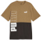 PUMA Power Colorblock T-Shirt Herren 93 - chocolate chip XXL
