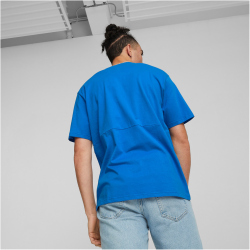 PUMA Power Colorblock T-Shirt Herren 47 - racing blue M