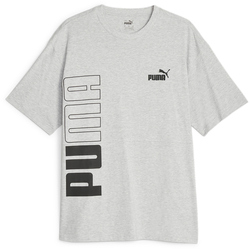 PUMA Power Colorblock T-Shirt Herren 04 - light gray...