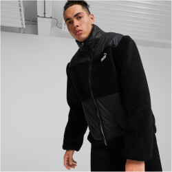 PUMA Sherpa Hybrid Winterjacke Herren 01 - puma black M