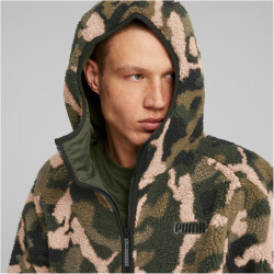 PUMA Sherpa Hooded Print Winterjacke Herren 31 - myrtle S