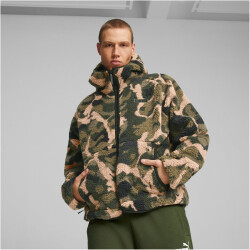 PUMA Sherpa Hooded Print Winterjacke Herren 31 - myrtle L