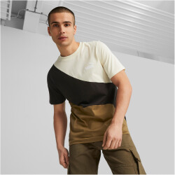 PUMA Power Cat T-Shirt Herren 87 - chocolate chip XL