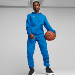 PUMA Hoops Team Hoodie Herren 05 - electric blue lemonade S