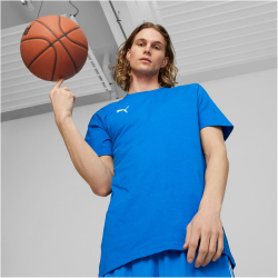 PUMA Hoops Team Drycell Basketball T-Shirt Herren 07 - electric blue lemonade S