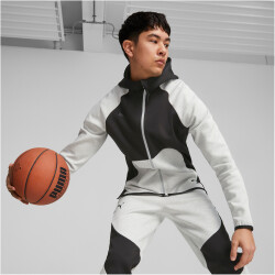 PUMA Hoops Team Dime Trainingsjacke Herren 02 - light gray heather 3XL