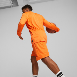 PUMA Hoops Team Shooting Basketball Langarmshirt Herren 07 - golden poppy S