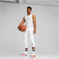 PUMA Hoops Team 3/4 Funktionshose Herren 02 - PUMA white S