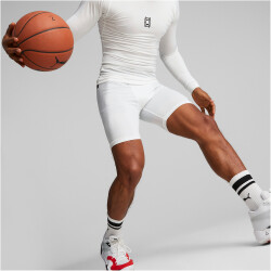 PUMA Hoops Team kurze Funktionshose Herren 02 - PUMA white S