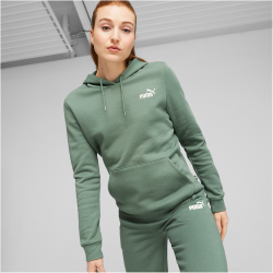 PUMA Ess+ Metallic Embroidery Fleece-Hoodie Damen 44 - eucalyptus XS