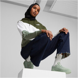 PUMA Power Cat Fleece Hoodie Damen 44 - eucalyptus XS