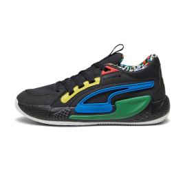 PUMA Court Rider Chaos Trash Talk Basketballschuhe 01 - PUMA black/pel&eacute; yellow/archive green/racing blue/PUMA white 47