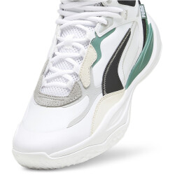 PUMA Playmaker Pro Mid Plus Basketballschuhe 01 - PUMA black/ash gray/eucalyptus/alpine snow 41