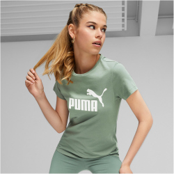 PUMA Essentials Logo T-Shirt Damen 48 - eucalyptus L