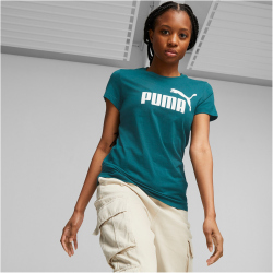 PUMA Essentials Logo T-Shirt Damen 43 - malachite M
