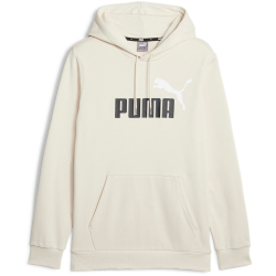 PUMA Ess+ Metallic 2 Col Big Logo Fleece-Hoodie Herren 87 - alpine snow XXL