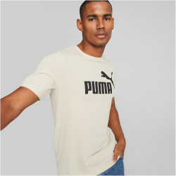 PUMA Essentials Logo T-Shirt Herren 87 - alpine snow L