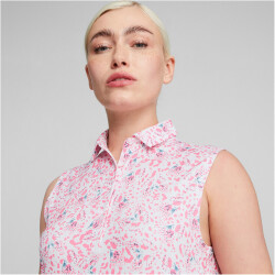 PUMA Mattr Mariposa ärmelloses Golf Poloshirt Damen 01 - strawberry burst/bold blue XL