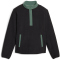 PUMA Fleece 1/4-Zip Golf-Sweatshirt Damen 02 - PUMA black/eucalyptus XS