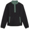PUMA Fleece 1/4-Zip Golf-Sweatshirt Damen 02 - PUMA black/eucalyptus XL