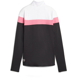 PUMA leichtes 1/4-Zip Golf-Sweatshirt Damen 01 - puma black/strawberry burst S