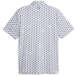 PUMA Mattr Palms Golf Poloshirt Herren 01 - white glow/navy blazer S