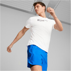 PUMA Run Graphic kurzarm Laufshirt Herren 02 - puma white S