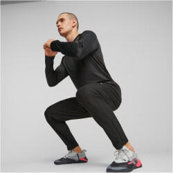 PUMA Fit Logo Graphic langarm Trainingsshirt Herren 01 - PUMA black M