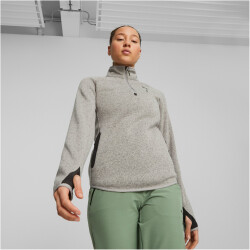 PUMA Seasons Fleece 1/2-Zip Sweatshirt Damen 14 - concrete gray heather XS