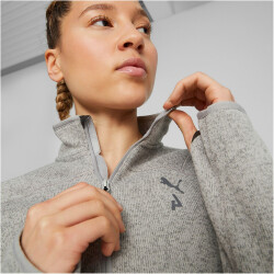 PUMA Seasons Fleece 1/2-Zip Sweatshirt Damen 14 - concrete gray heather XS
