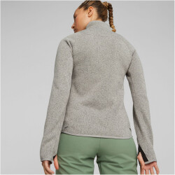 PUMA Seasons Fleece 1/2-Zip Sweatshirt Damen 14 - concrete gray heather XS