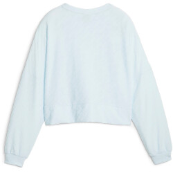 PUMA Fit Branded Fleece Crew Sweatshirt Damen 69 - icy blue S