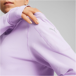 PUMA Run Brushed Cloudspun langarm Laufshirt Damen 25 - vivid violet XS
