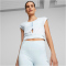 PUMA Studio Yogini Lite Trend Yogashirt Damen 69 - icy blue XS