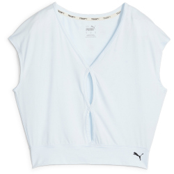 PUMA Studio Yogini Lite Trend Yogashirt Damen 69 - icy blue S