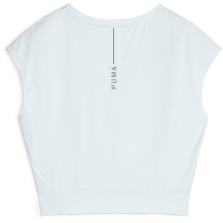 PUMA Studio Yogini Lite Trend Yogashirt Damen 69 - icy blue S