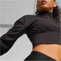 PUMA Fashion Cloudspun 1/2-Zip Sweatshirt Damen 01 - puma black XL