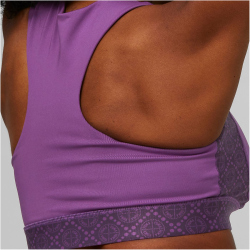 PUMA Logo Love Mid Support Sport-BH Damen 28 - purple pop XS