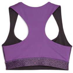 PUMA Logo Love Mid Support Sport-BH Damen 28 - purple pop XS
