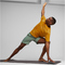 PUMA Studio Yogini Lite Print Yogashirt Herren 50 - amber/puma black S