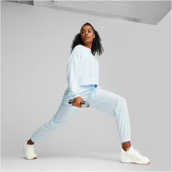 PUMA Fit Branded Fleece Trainingshose Damen 69 - icy blue S