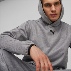 PUMA Fit Taped PWRFleece Hoodie Herren 15 - cool dark gray L