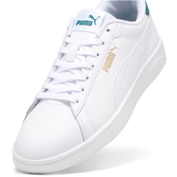 PUMA Smash 3.0 Leder-Sneaker 14 - PUMA white/malachite/PUMA gold 37.5