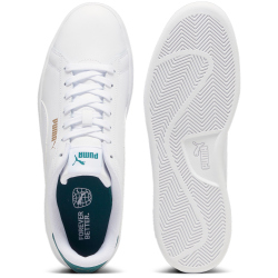 PUMA Smash 3.0 Leder-Sneaker 14 - PUMA white/malachite/PUMA gold 38.5