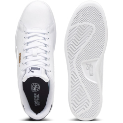 PUMA Smash 3.0 Leder-Sneaker 13 - PUMA white/PUMA navy/PUMA gold 38.5