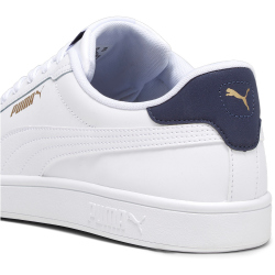 PUMA Smash 3.0 Leder-Sneaker 13 - PUMA white/PUMA navy/PUMA gold 42