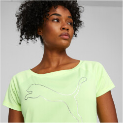 PUMA Train Favorite Jersey Cat Trainingsshirt Damen 33 - speed green S